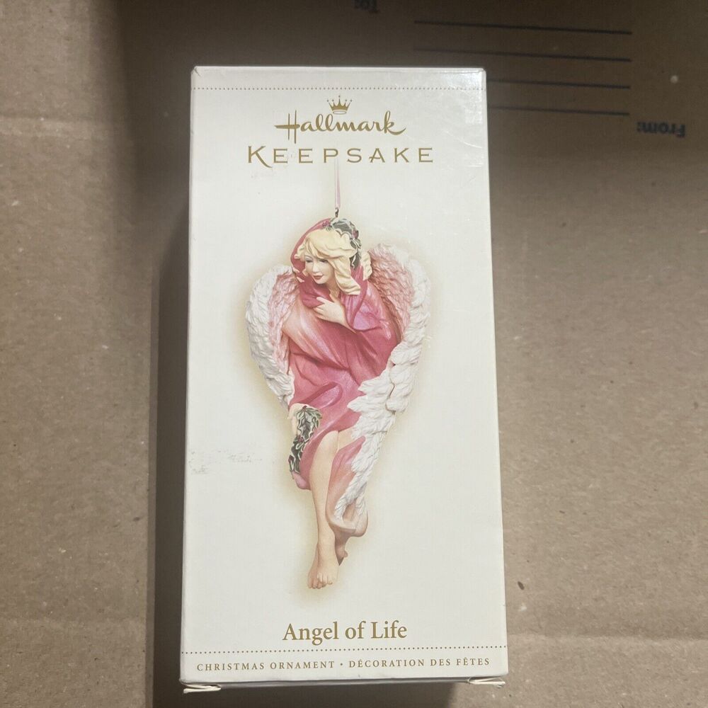 Hallmark Porcelain Ornament 2006 Angel Of Life breast cancer Susan G Komen